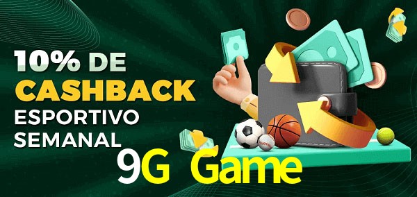 10% de bônus de cashback na 9G Game